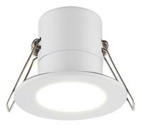 Luceco Matt White Fixed Led Fire-Rated Warm White Downlight 5W Ip65, Pack Of 6