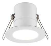 Luceco Matt White Fixed Led Fire-Rated Cool White Downlight 5W Ip65, Pack Of 6