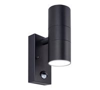 Luceco Outdoor Decorative External Wall Light with PIR Black Luceco Black