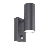 Luceco Outdoor Decorative External Wall Light with PIR Slate Grey Luceco Grey