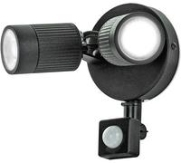 Luceco Outdoor Twin Integrated LED Wall Light with PIR Motion Sensor, Decorativ