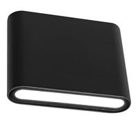 Luceco Eco Exterior Decorative Low Profile LED Wall Light, Up and Down Illumination, 11.5 x 9 cm, 8 Watts, Grey Slate