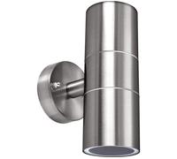 Luceco Azurar Up/down Ip44 Gu10 Wall Light Stainless Steel