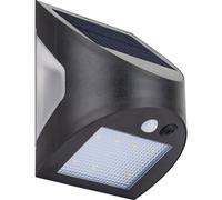Masterplug Prysm Outdoor Solar Wall Light with PIR Sensor - Black
