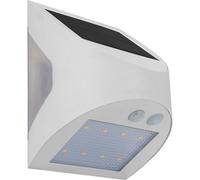 Luceco Prysm Non-Adjustable White Battery & Solar-Powered Led 3W Pir With Motion Sensor Square Outdoor Wall Light