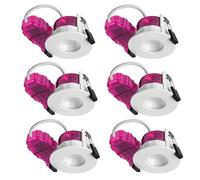 Luceco PTF6WCCT FType Elite 4W/6W 750Lm Power Change & 4 Colour CCT 2700K/3000K/4000K/6000K Dimmable IP65 White - Flat (6 Pack)