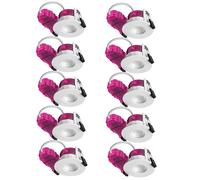 Luceco PTF6WD2W FType Elite 4W/6W 690Lm Power Change & CCT Change 3000K/4000K Dim2Warm Dimmable IP65 White - Flat (10 Pack)