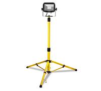 LUCECO Site 110 Volts Climate LED Single Head Tripod Work Light, 22 Watts, Yellow