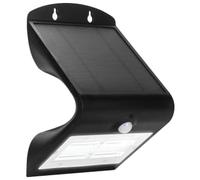 Luceco Solar Powered LED Outdoor Wall Light with PIR Motion Sensor, Security Light, Exterior Lighting, Curved Design, Adjustable, Guardian, White, IP44, 3.2W,400lm, 4000K, LEXS40W40