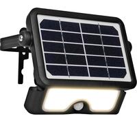 Luceco Solar Powered LED Outdoor Floodlight with PIR Motion Sensor, Security Li
