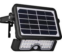 Luceco Solar Powered LED Outdoor Floodlight with PIR Motion Sensor, Security Li