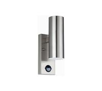 Luceco Stainless Steel Exterior Decorative Gu10 Up or Down Wall Light with Pir Motion Sensor - Ip44