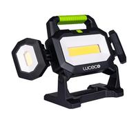 Luceco UniVolt 18V/20V LED Triple Head Work Light 2500 Lumens - Multi Battery Compatible Site Light - Adjustable Panel Flood Light - Magnetic Base - Tripod Mountable