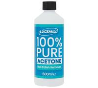 Lucemill 100% Pure Acetone | 500ml | Professional Nail Polish Remover | Soak-Off Gel, Acrylics, Tips & Glue | UK Made