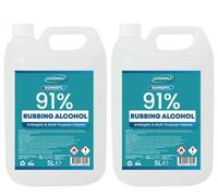 Lucemill 91% Rubbing alcohol | 10 litre | Super Strength IPA First Aid Antiseptic | 91% Isopropyl Alcohol | Clear Liquid