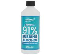 Lucemill 91% Rubbing alcohol | 500ml | Super Strength IPA First Aid Antiseptic | 91% Isopropyl Alcohol | Clear Liquid