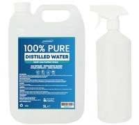 Lucemill Distilled Water | 5 Litre | Distilled Water for CPAP Machines, Irons, Cleaning Machines and More | Made in the UK I Comes with Empty Spray Bottle