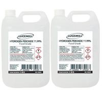 Lucemill Hydrogen Peroxide 11.99% Food Grade I 10 Litre (2x5L) I Liquid Hydrogen Peroxide Food Grade I Unstabilised I Eco Friendly I Additive Fre