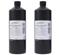 Lucemill Hydrogen Peroxide 6% Food Grade I 2 x 1 Litre I Liquid Hydrogen Peroxide Food Grade I Unstabilised I Eco Friendly I Additive Free