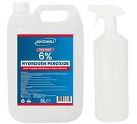 Lucemill Hydrogen Peroxide 6% Food Grade I 5 Litre I Liquid Hydrogen Peroxide Food Grade I Unstabilised I Eco Friendly I Additive Free I Comes with Empty Spray Bottle