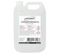 Lucemill Hydrogen Peroxide 9% Food Grade I 5 Litre I Liquid Hydrogen Peroxide Food Grade I Unstabilised I Eco Friendly I Additive Free