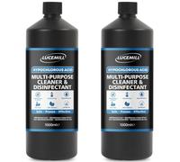 Lucemill Hypochlorous Acid | 2 Litre (2x1L) | Natural Multi-Purpose Disinfectant | 350ppm HOCl | Alcohol-Free | pH Neutral | Fragrance-Free | Ready-to-Use Surface Sanitiser