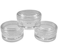 Lucemill Packaging 5x 5ml Plastic Jars w/ Clear Screw Lids For Nail Art/Glitter/Make Up/Oils