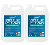 Lucemill Pure Acetone Nail Polish Remover | 10 Litre (2x5L) | Super Strength Formula | Acetone Acrylic Remover Kit | Clear Liquid