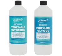 Lucemill Vegetable Glycerine & Propylene Glycol (VG/PG) Set I 1 Litre VG & 1 Litre PG | High Purity USP/EP Grade | DIY Mixing for Skincare, Cosmetics, Food & Industrial Applications