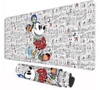 Lucen Blais Mouse Pad Cute Character Design Stitched Edge Mousepad Non-Slip Rubber Desk Pad Funny Table Mat for Gaming and Gift(13.8 x 31.5 Inch)