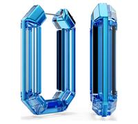 Swarovski , Lucent Statement Earrings Blue Octagon Shape ,Blue female, Sizes: ONE SIZE
