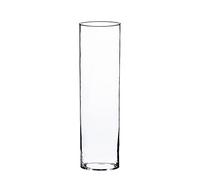 Lucenté Home Collection XL Large Giant Clear Glass Cylinder Vase 60cm (H) x 18.5cm Dia - Quality Handmade Craftmanship.