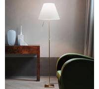 Luceplan Costanza floor lamp D13t, brass/white