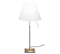 Luceplan - Costanza Table Lamp, Brass/White - White