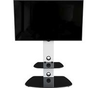 AVF Lucerne Satin White Column TV Stand for 32 to 65 inch