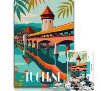 Lucerne Reflections Jigsaw Puzzles 1000 Pieces for Adults Teens,Help The Brain Exercise Addictive Toys to Cultivate Patience Parent-child Interaction 50x75cm