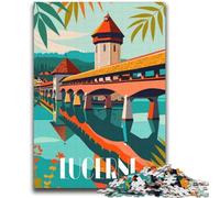 Lucerne Reflections Jigsaws 2000 Pieces for Adults, for Age 14+ Home Art Decor Family Games Christmas Birthday Gifts 2000pcs(70x100cm)