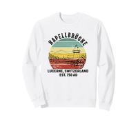 lucerne switzerland Skyline Souvenir Bridge Chapel Men Women Sweatshirt