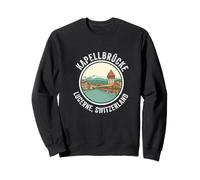 lucerne switzerland Skyline Souvenir Bridge Chapel Men Women Sweatshirt