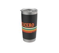 Lucero Retro Personalized First Name Vintage Stripes Stainless Steel Insulated Tumbler