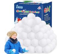 Luces 50 PCS Fake Snow Balls, Soft Snow Ball for Fight Indoor, Plush Winter Fight Balls for Outdoor Indoor Toss Game, Christmas Decorations Xmas DIY Accessories Snow Decor