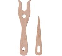 Lucet Fork and Big Eye Nalbinding Needle, Wooden Knitting Needles, DIY Weaving Tools for Knitters Crocheters, Bracelet Necklace Braided Tools