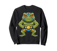 lucha libre frog mexican wrestling mask for kids men women Sweatshirt