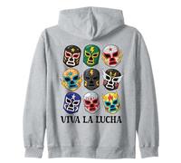 Lucha Libre Mexican Wrestling Luchador Viva La Lucha Zip Hoodie