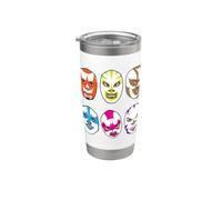 Lucha Libre Mexican Wrestling Masks Cinco De Mayo Wrestler Stainless Steel Insulated Tumbler
