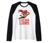 Lucha Libre Wrestler Funny Luchador Mexican Wrestling Fan Raglan Baseball Tee