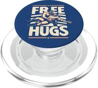 Lucha Libre Wrestling Funny Free Hugs Quote Masked Wrestlers PopSockets PopGrip for MagSafe