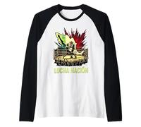 Lucha Nación Mexican Wrestling Spirit Raglan Baseball Tee