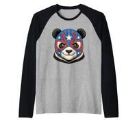 Luchador Lucha Libre - Freestyle Wrestling Panda Raglan Baseball Tee