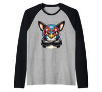 Luchador Lucha Libre Freestyle Wrestling Penguin Raglan Baseball Tee